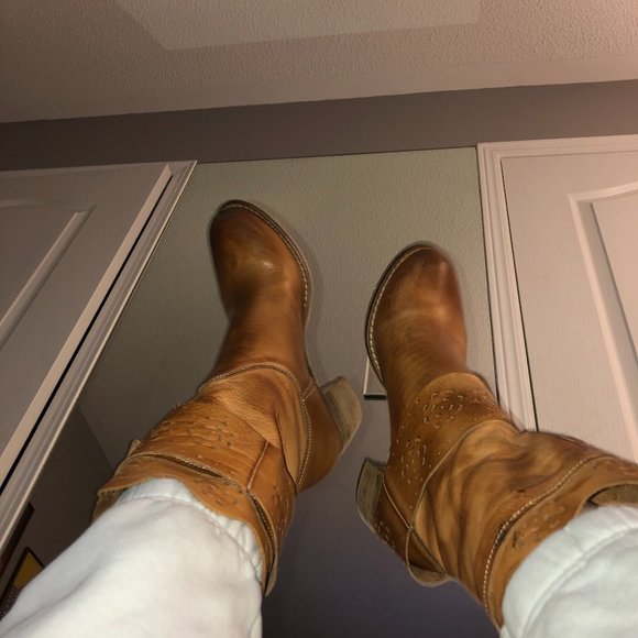 ITALIAN LEATHER WESTERN BOOTS - Picture 1 of 7